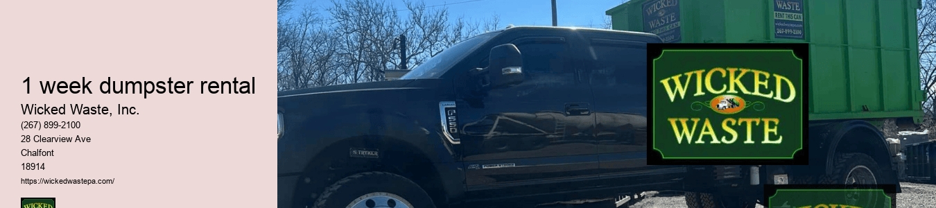 1 week dumpster rental