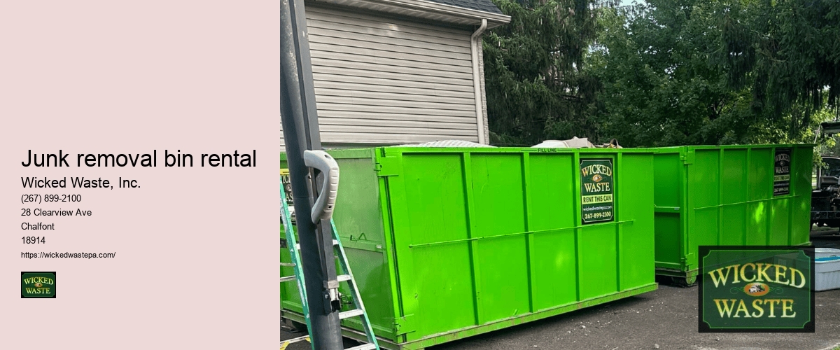 dumpster rentals by Wicked Waste, Chalfont
